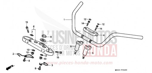 TUYAU DE GUIDON/PONT SUPERIEUR GL1500CW de 1998